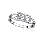 Lambda Theta Alpha Ring, Horizontal Design, Sterling Silver (LTA-R001)