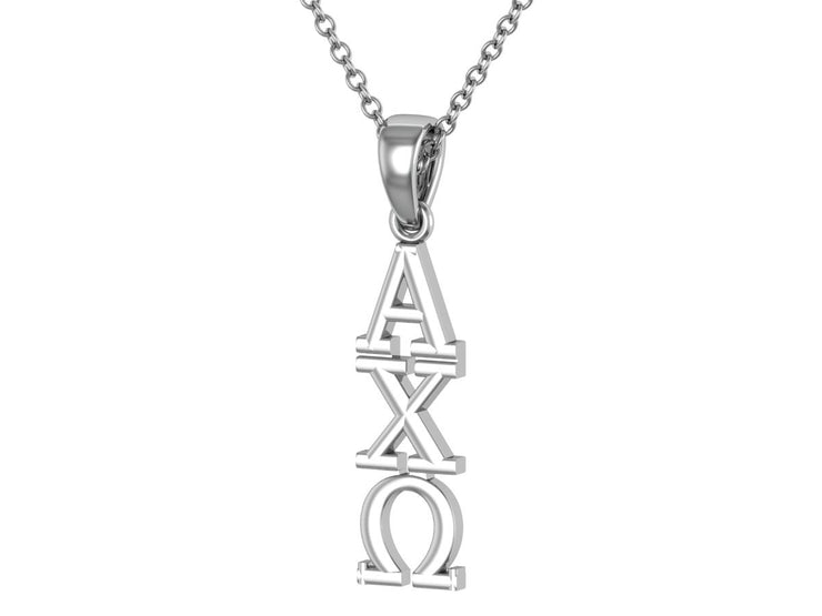 Alpha Chi Omega Necklace - Sterling Silver / Alpha Chi Necklace / A Chi O Lavalier / Big Little Gift / Sorority Jewelry /AXO Gifts