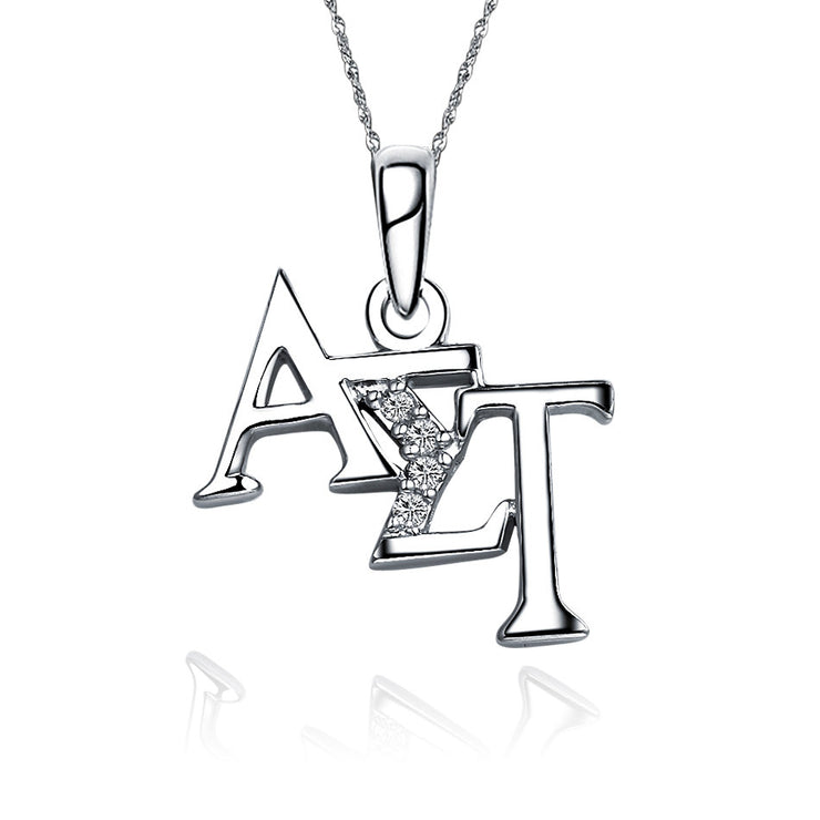 Alpha Sigma Tau Necklace - Sterling Silver (AST-P003)