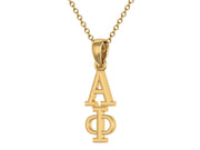 Alpha Phi Pendant, Sterling Silver with Yellow Gold Plating