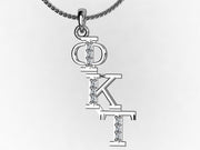 Phi Kappa Tau Lavalier for Sweetheart - Sterling Silver; with 18" Silver Chain (PKT-P002)