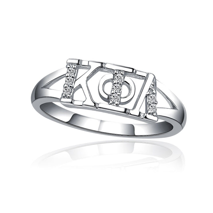 Kappa Phi Lambda Ring - Horizontal Design, Sterling Silver (KPL-R001)