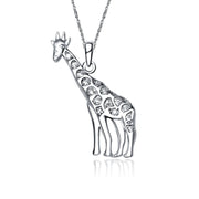 Alpha Epsilon Phi Giraffe Necklace, Sterling Silver (M019)