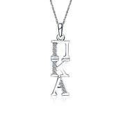 Pi Kappa Alpha Necklace for Sweetheart with 18" Silver Chain, Sterling Silver (PKA-P001)