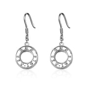 Phi Sigma Sigma Earring - Eternity Sterling Silver (PSS-E001)