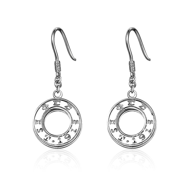 Phi Sigma Sigma Earring - Eternity Sterling Silver (PSS-E001)