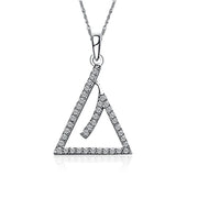 Phi Sigma Sigma Triangle Silver Lavalier (M020)