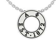 Alpha Phi Necklace, Eternity Love Design, Sterling Silver (AP-P015)