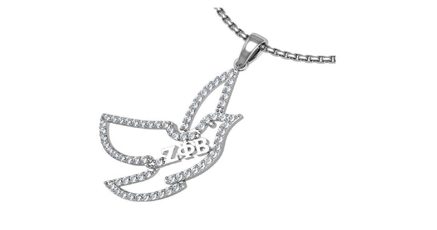 Zeta Phi Beta Dove Sterling Silver Pendant (P008)