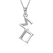 Sigma Pi Lavalier for Sweetheart - Sterling Silver; with 18" Silver Chain (SP-P002)