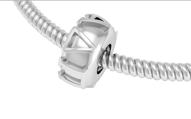 Alpha Delta Pi Bead - Sterling Silver (P006)
