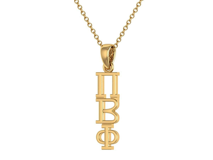 Pi Beta Phi Pendant, Sterling Silver with Yellow Gold Plating