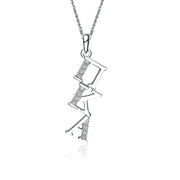 Pi Kappa Alpha Lavalier for Sweetheart - Sterling Silver; with 18" Silver Chain (PKA-P002)