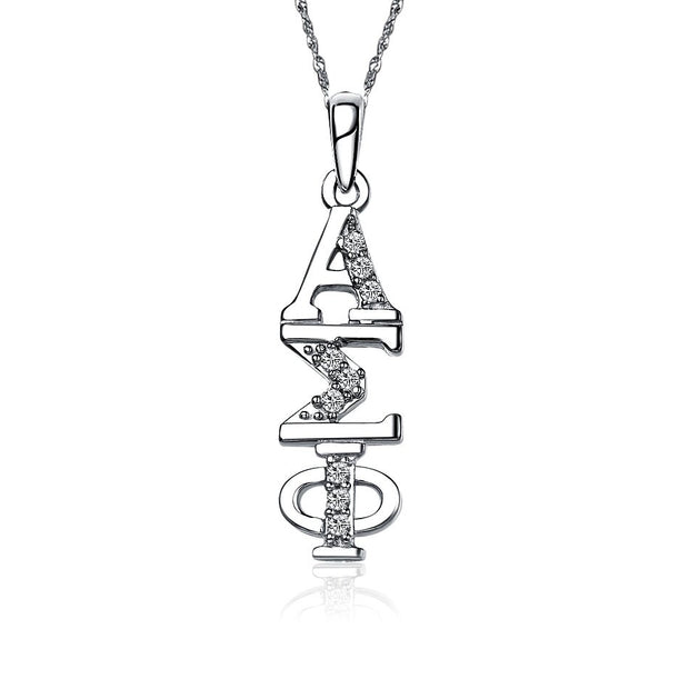 Alpha Sigma Phi Lavalier for Sweetheart - Sterling Silver; with 18" Silver Chain (P001)