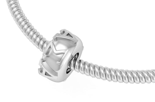 Alpha Sigma Alpha Bead - Sterling Silver (P005)