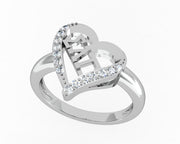Sigma Lambda Gamma Ring, Heart Design, Sterling Silver (SLG-R002)