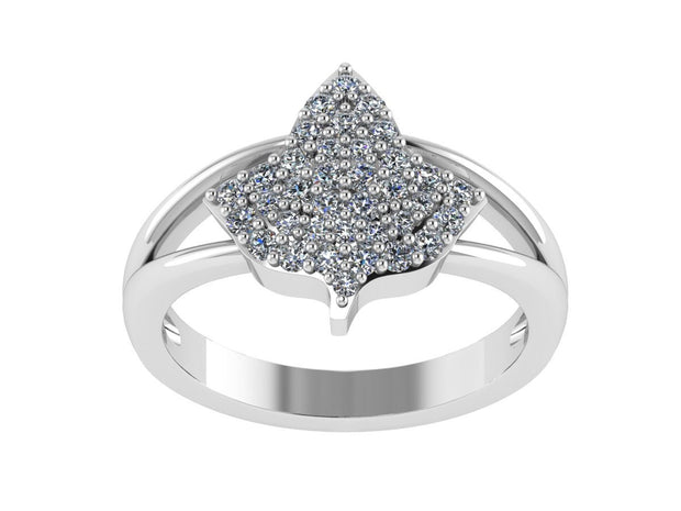 Alpha Kappa Alpha Ivy Design with Iced Out Crystal Sterling Silver Ring (R012)