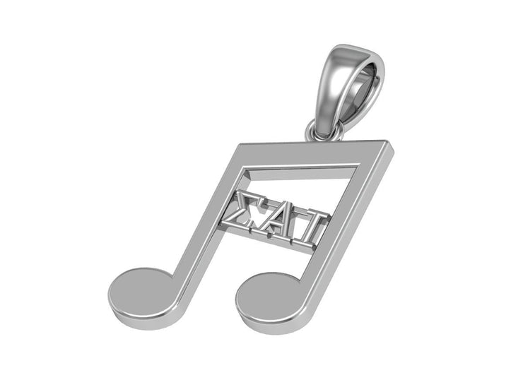 Sigma Alpha Iota Necklace -  Music Note Design, Sterling Silver (SAI-P001)