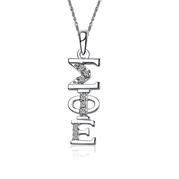 SPE-P001 Sigma Phi Epsilon Lavalier for Sweetheart - Sterling Silver; with 18" Silver Chain (P001)