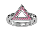 Delta Sigma Theta Sterling Silver Triangle Ring - R003