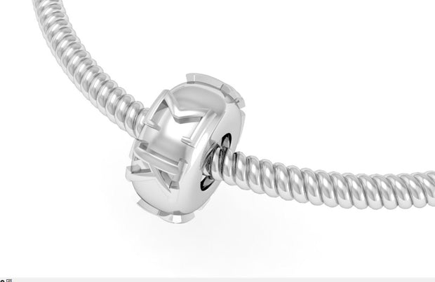 Sigma Kappa Bead, Sterling Silver (SK-P010)