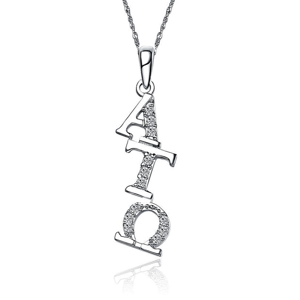 Alpha Tau Omega Lavalier for Sweetheart - Sterling Silver; with 18" Silver Chain (P002)