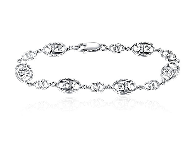 Sigma Kappa Bracelet - Sterling Silver (SK-B001)