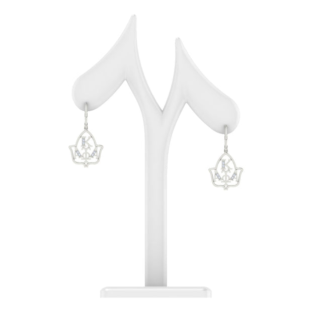 Alpha Kappa Alpha Ivy Leaf Silver  Earring E001