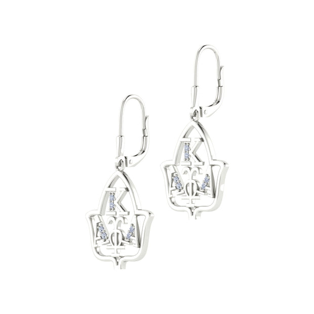 Alpha Kappa Alpha Ivy Leaf Silver  Earring E001