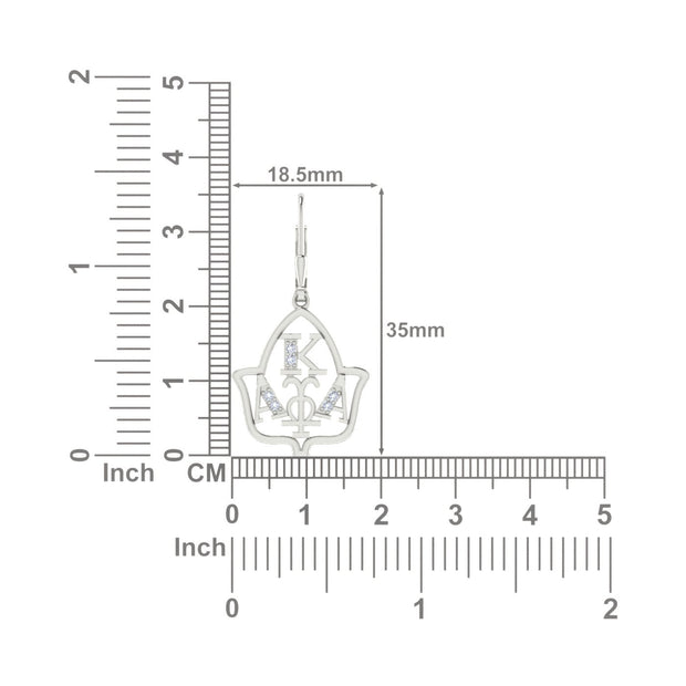 Alpha Kappa Alpha Ivy Leaf Silver  Earring E001