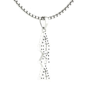 Alpha Kappa Alpha Vertical Silver Necklace (P001)