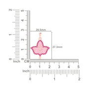 Alpha Kappa Alpha Ivy Leaf Pink Plated and Pink Enamel Silver Necklace (P010)