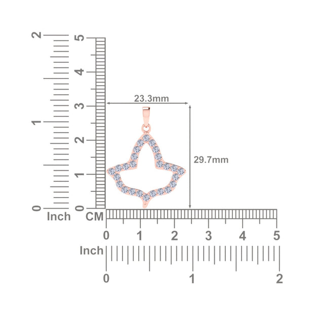 Alpha Kappa Alpha Ivy Leaf Outline Rose Gold Necklace (P015)