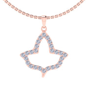 Alpha Kappa Alpha Ivy Leaf Outline Rose Gold Necklace (P015)