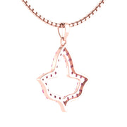 Alpha Kappa Alpha Ivy Leaf Outline Rose Gold Necklace (P016)
