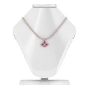 Alpha Kappa Alpha Ivy Leaf Outline Rose Gold Necklace (P016)