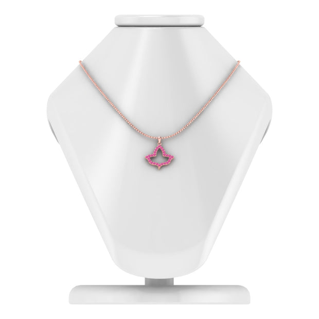 Alpha Kappa Alpha Ivy Leaf Outline Rose Gold Necklace (P016)