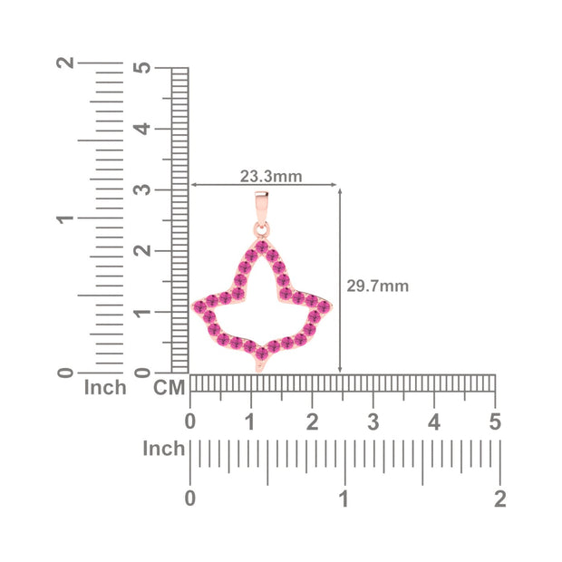 Alpha Kappa Alpha Ivy Leaf Outline Rose Gold Necklace (P016)