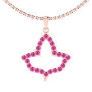 Alpha Kappa Alpha Ivy Leaf Outline Rose Gold Necklace (P016)