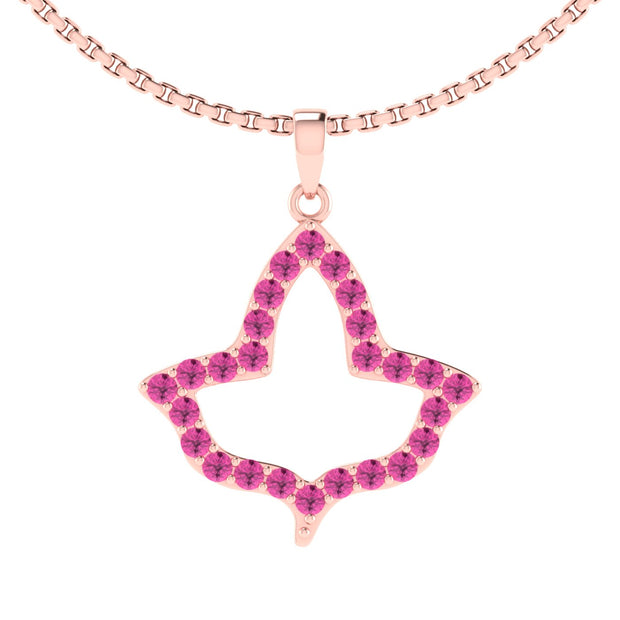 Alpha Kappa Alpha Ivy Leaf Outline Rose Gold Necklace (P016)