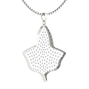Alpha Kappa Alpha Ivy Leaf Iced Out Silver with Crystal Necklace (P021)