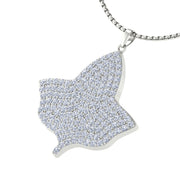 Alpha Kappa Alpha Ivy Leaf Iced Out Silver with Crystal Necklace (P021)