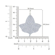 Alpha Kappa Alpha Ivy Leaf Iced Out Silver with Crystal Necklace (P021)