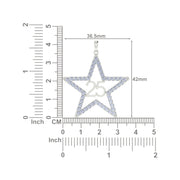 Alpha Kappa Alpha Silver Star LARGE 25-Year Anniversary Necklace