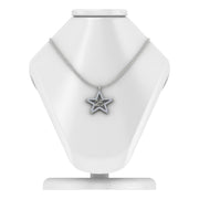Alpha Kappa Alpha Silver Star LARGE 25-Year Anniversary Necklace