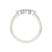 Alpha Kappa Alpha Ivy Design with Iced Out Crystal Sterling Silver Ring (R012)