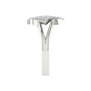 Alpha Kappa Alpha Ivy Design with Iced Out Crystal Sterling Silver Ring (R012)