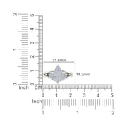 Alpha Kappa Alpha Ivy Design with Iced Out Crystal Sterling Silver Ring (R012)