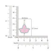 Alpha Kappa Alpha Ivy Leaf Sterling Silver Pink Enamel Necklace (P011)