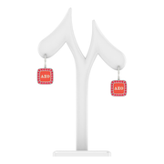 Delta Sigma Theta Cushion Shape Silver Earring - (E008)
